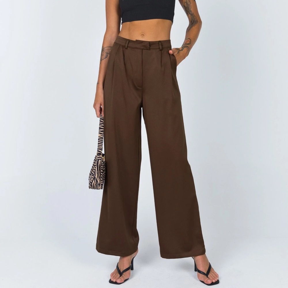 Princess Polly Amalia Pant Trousers (Brown)